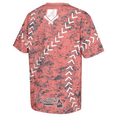 Atlanta Braves Youth Slide Score Bold T-Shirt Red