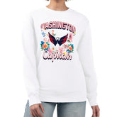 Washington Capitals G-III 4Her by Carl Banks Women's Flower Logo Pullover Sweatshirt White