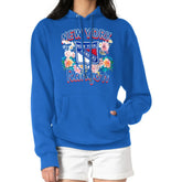 New York Rangers G-III 4Her by Carl Banks Women's Flower Logo Pullover Hoodie Blue