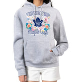 Toronto Maple Leafs G-III 4Her by Carl Banks Women's Flower Logo Pullover Hoodie Heather Gray