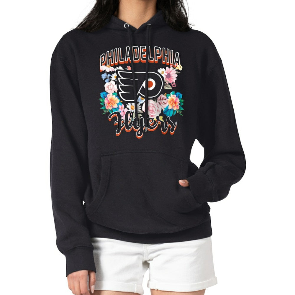 Philadelphia Flyers G-III 4Her by Carl Banks Women's Flower Logo Pullover Hoodie Black