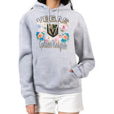 Vegas Golden Knights G-III 4Her by Carl Banks Women's Flower Logo Pullover Hoodie Heather Gray