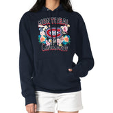 Montreal Canadiens G-III 4Her by Carl Banks Women's Flower Logo Pullover Hoodie Navy