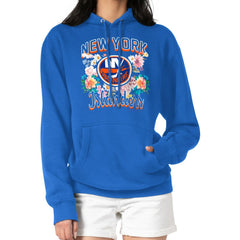 New York Islanders G-III 4Her by Carl Banks Women's Flower Logo Pullover Hoodie Royal