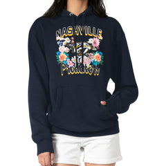Nashville Predators G-III 4Her by Carl Banks Women's Flower Logo Pullover Hoodie Navy