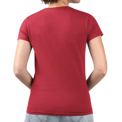 Chicago Blackhawks G-III 4Her by Carl Banks Women's Super-Slim Fit Lightweight Flower Logo V-Neck T-Shirt Red