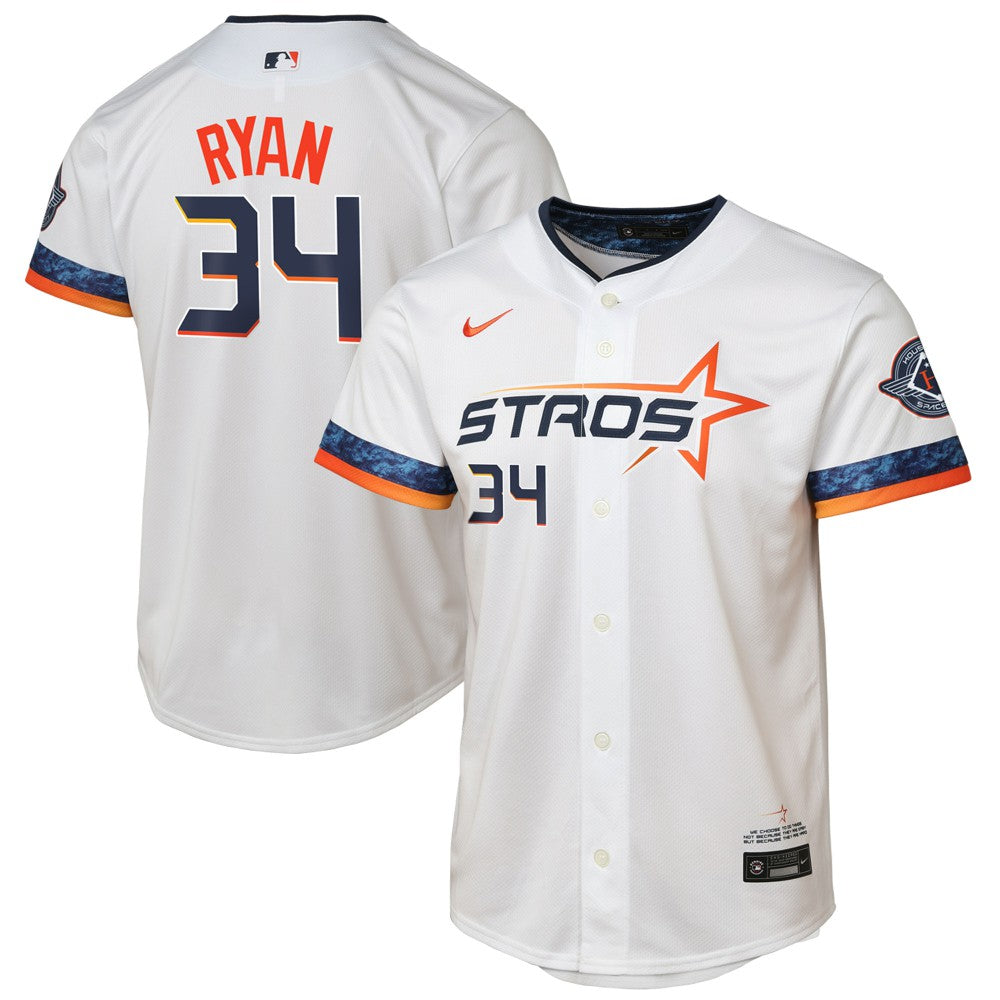 Nolan Ryan Houston Astros Youth 2025 City Connect Limited Player Jersey White | Nike