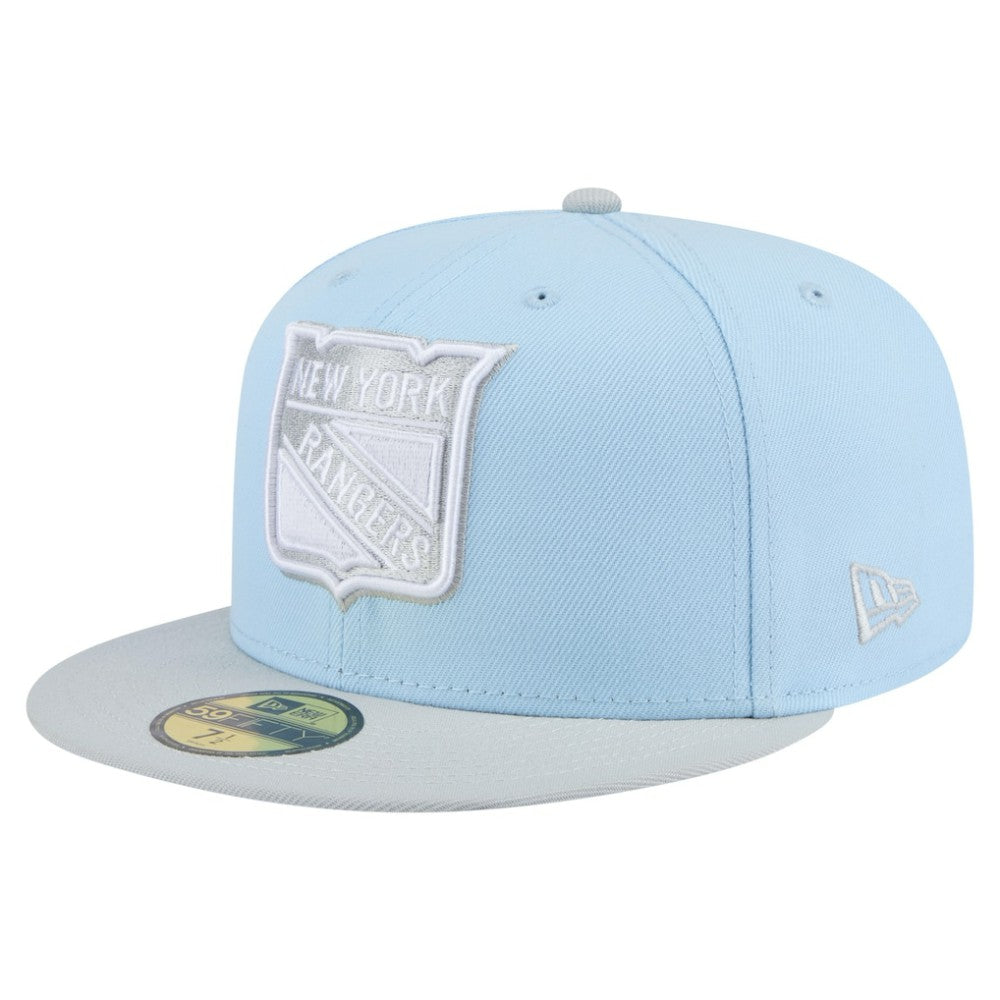 New York Rangers New Era Color Pack 2-Tone 59FIFTY Fitted Hat Light Blue/Gray