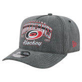 Carolina Hurricanes New Era Throwback Washed A-Frame Pre-Curved 9FIFTY Snapback Hat Charcoal