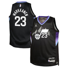 Lauri Markkanen Utah Jazz Jordan Brand Youth Swingman Jersey - Statement Edition - Black for sale