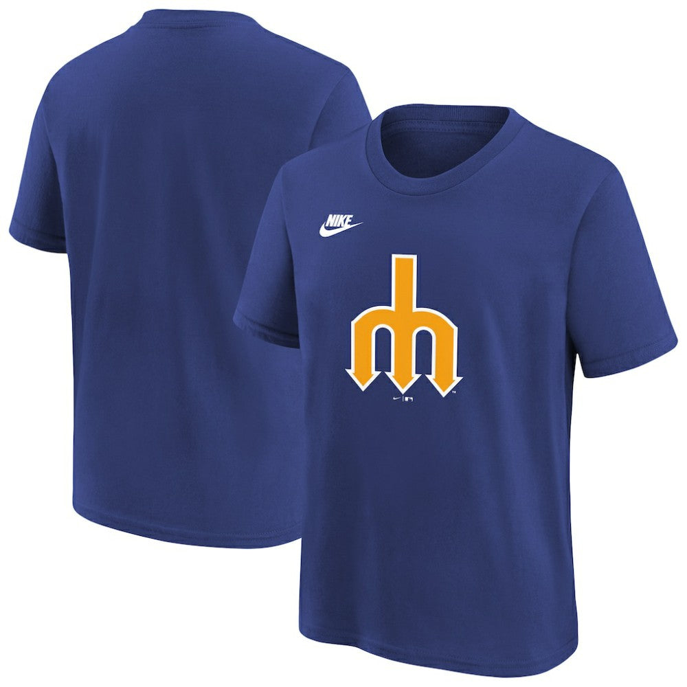 Seattle Mariners Youth Team Logo T-Shirt Royal | Nike