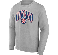 Chicago Cubs Arch Pullover Sweatshirt Gray