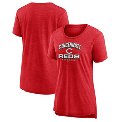 Cincinnati Reds Women's Arch Tri-Blend T-Shirt Red