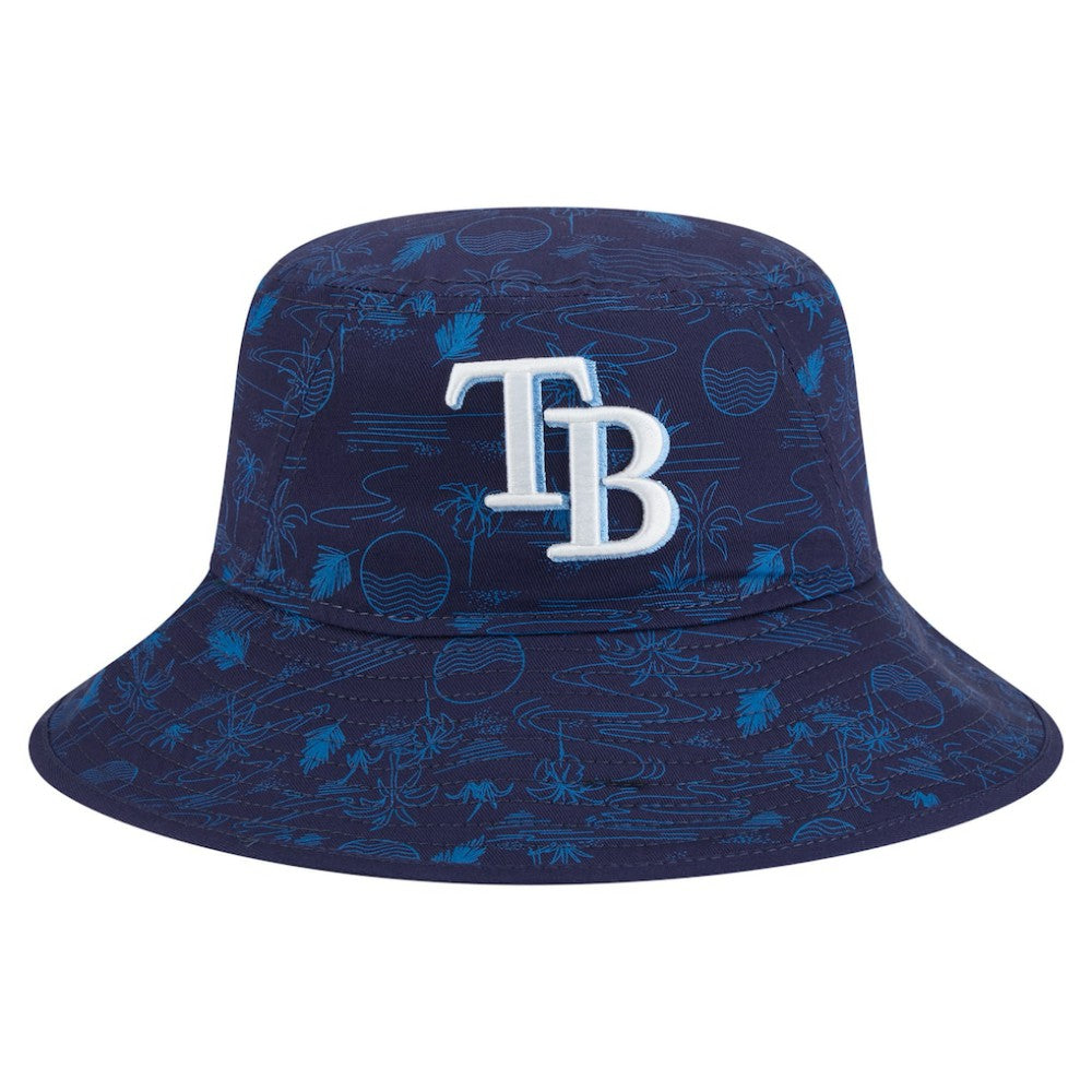 Tampa Bay Rays 2025 Spring Training All Over Print Bucket Hat Navy | New Era