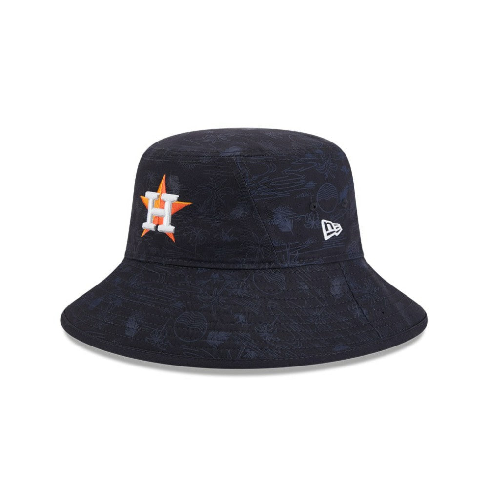 Houston Astros Youth 2025 Spring Training All Over Print Bucket Hat Navy | New Era