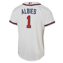 Ozzie Albies Atlanta Braves Youth Home Replica Player Jersey - White