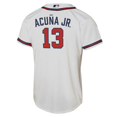 Ronald Acuna Jr. Atlanta Braves Youth Home Replica Player Jersey - White