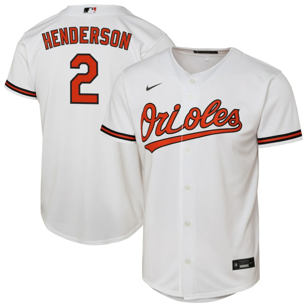 Gunnar Henderson Baltimore Orioles Youth Home Replica Player Jersey - White