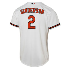 Gunnar Henderson Baltimore Orioles Youth Home Replica Player Jersey - White