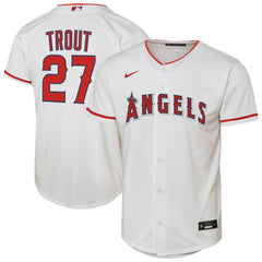 Mike Trout Los Angeles Angels Youth Home Replica Player Jersey - White