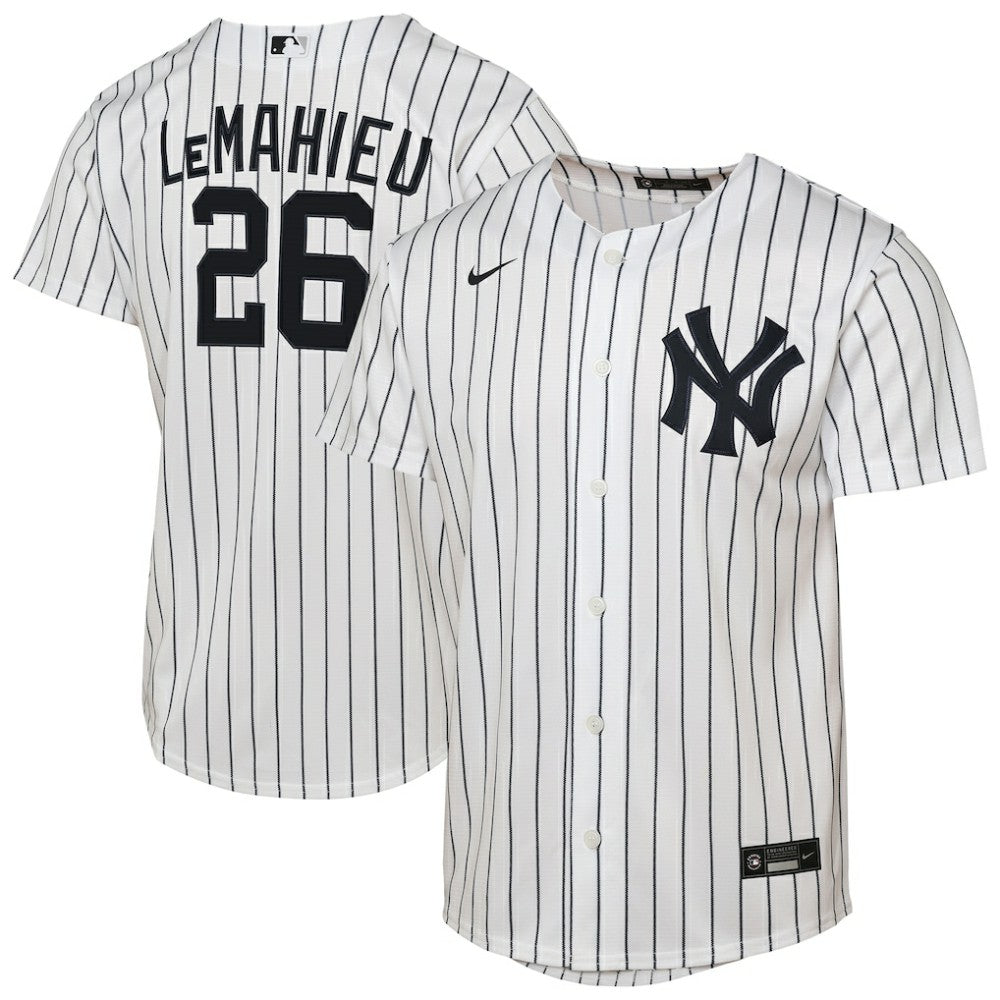 DJ LeMahieu New York Yankees Youth Home Replica Player Jersey - White