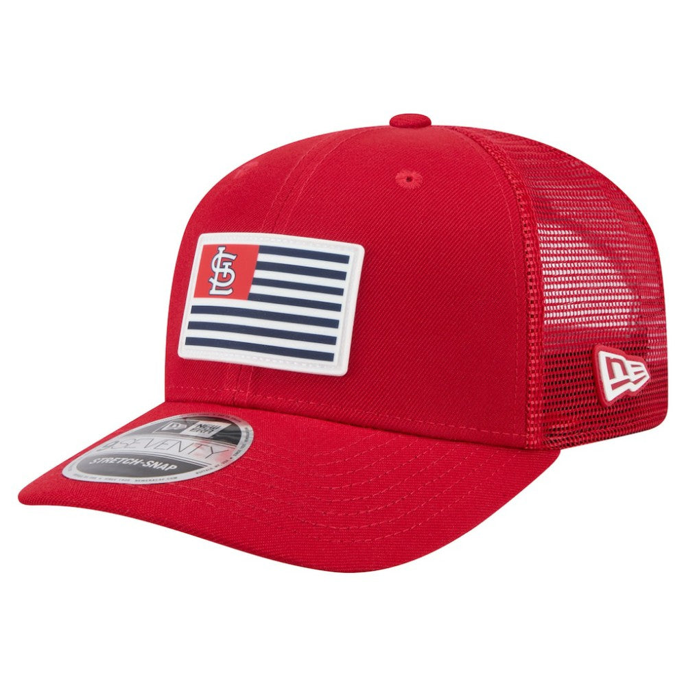 St. Louis Cardinals Flag 9SEVENTY Stretch-Snap Hat Red | New Era