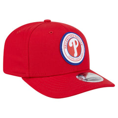 Philadelphia Phillies Circle Patch 9SEVENTY Stretch-Snap Hat Red | New Era