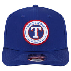 Texas Rangers Circle Patch 9SEVENTY Stretch-Snap Hat Royal | New Era