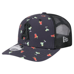 Los Angeles Angels Adventure Drinks Pattern 9SEVENTY Stretch-Snap Hat Black | New Era