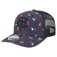 Minnesota Twins Adventure Drinks Pattern 9SEVENTY Stretch-Snap Hat Black | New Era