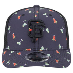 San Francisco Giants Adventure Drinks Pattern 9SEVENTY Stretch-Snap Hat Black | New Era