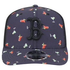 Boston Red Sox Adventure Drinks Pattern 9SEVENTY Stretch-Snap Hat Black | New Era