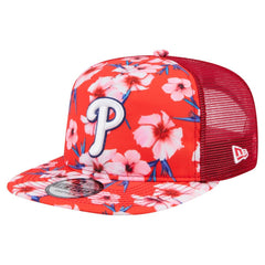 Philadelphia Phillies Adventure Pattern Golfer Trucker Snapback Hat Red | New Era