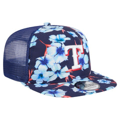 Texas Rangers Adventure Pattern Golfer Trucker Snapback Hat Royal | New Era