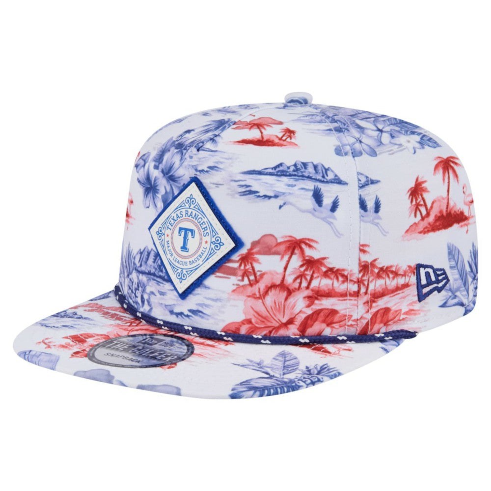 Texas Rangers Printed Island Golfer Snapback Hat White | New Era