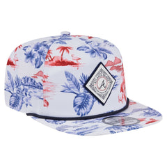 Atlanta Braves Printed Island Golfer Snapback Hat White | New Era