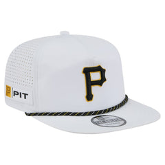 Pittsburgh Pirates Perforated Golfer Snapback Hat White | New Era