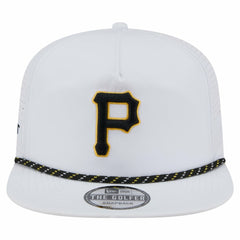 Pittsburgh Pirates Perforated Golfer Snapback Hat White | New Era