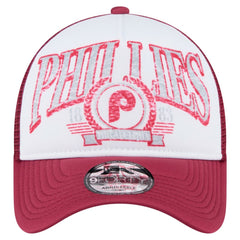 Philadelphia Phillies Distressed 9FORTY A-Frame Adjustable Trucker Hat Red | New Era