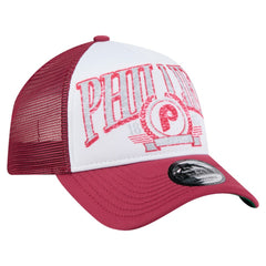 Philadelphia Phillies Distressed 9FORTY A-Frame Adjustable Trucker Hat Red | New Era