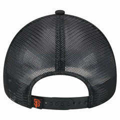 San Francisco Giants Distressed 9FORTY A-Frame Adjustable Trucker Hat Black | New Era