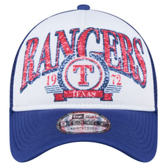 Texas Rangers Trucker A-Frame 9FORTY Adjustable Hat White/Royal | New Era