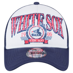 Chicago White Sox Distressed 9FORTY A-Frame Adjustable Trucker Hat White | New Era