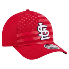 St. Louis Cardinals American Flag 9FORTY M-Crown A-Frame Adjustable Hat Red | New Era
