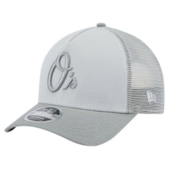 Baltimore Orioles Color Pack A-Frame 9FORTY Trucker Adjustable Hat Gray | New Era