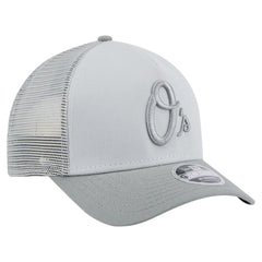 Baltimore Orioles Color Pack A-Frame 9FORTY Trucker Adjustable Hat Gray | New Era