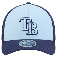 Tampa Bay Rays 2-Tone Color Pack 9FORTY M-Crown A-Frame Adjustable Hat Light Blue/Navy | New Era
