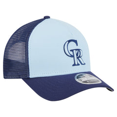 Colorado Rockies 2-Tone Color Pack 9FORTY M-Crown A-Frame Adjustable Hat Light Blue/Navy | New Era