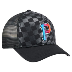 Pittsburgh Pirates Gradient 9FORTY A-Frame M-Crown Trucker Adjustable Hat Black | New Era