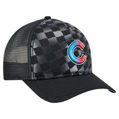 Chicago Cubs Gradient 9FORTY A-Frame M-Crown Trucker Adjustable Hat Black | New Era